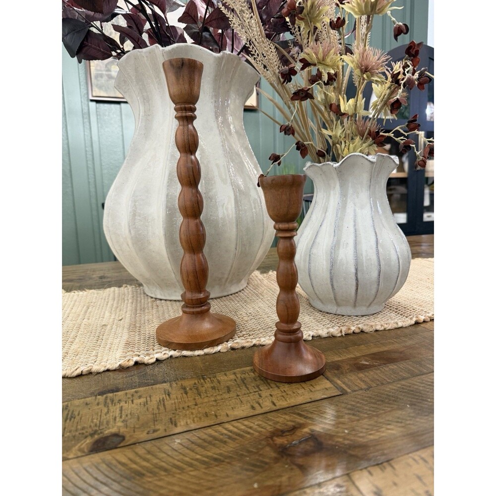 Hearth & Hand with Magnolia 2pk Wood Candlestick Set